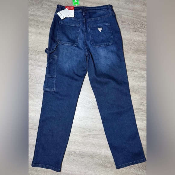 GUESS Los Angeles Women’s 6/28 Lina High-Rise Straight Jeans in a Dark Wash - Picture 4 of 11